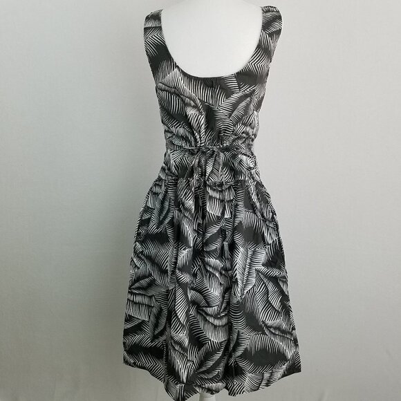 GAP Button Front Gray White Palm Print Sleeveless Tank Dress XS - Picture 3 of 12